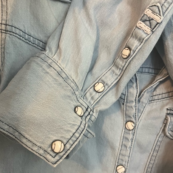 Cowgirl core free people marble snap shirt - Picture 3 of 3